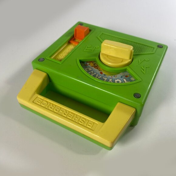 Vtg 1983 Fisher Price Toyland Musical Wind Up Radio Toy 795 Green 80s - Picture 9 of 10